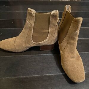 Zara Tan Suede Ankle Boots
